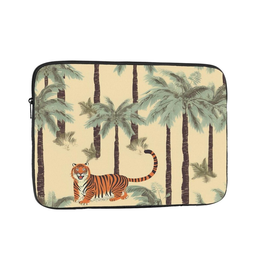 15 inch Laptop Sleeve Bag Palm trees and tigers Laptop Bag Shockproof Computer Carrying Cover Slim Briefcase Handbag