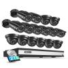 ZOSI 3K Lite 16CH Security Camera System with AI Human Vehicle Detection, Night Vision, 16 x 1080p Outdoor Indoor CCTV Wired Cameras, 16 Channel H.265+ Surveillance DVR with 2TB HDD for 24/7 Recording view 1