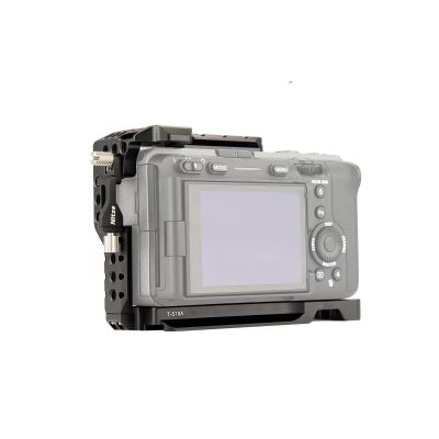 Generic Nitze Cage with PE25 HDMI Cable Clamp NATO Rails and Built-in Cold Shoe and Arca QR Plate Compatible with Sony FX30/FX3(ILME-FX3) Camera