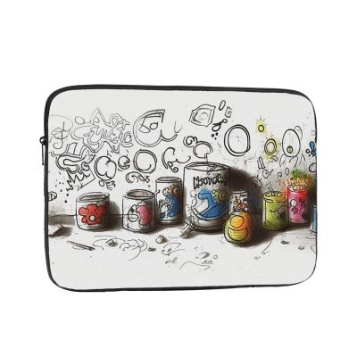 10 inch Laptop Sleeve Bag Graffiti on various objects Laptop Bag Shockproof Computer Carrying Cover Slim Briefcase Handbag
