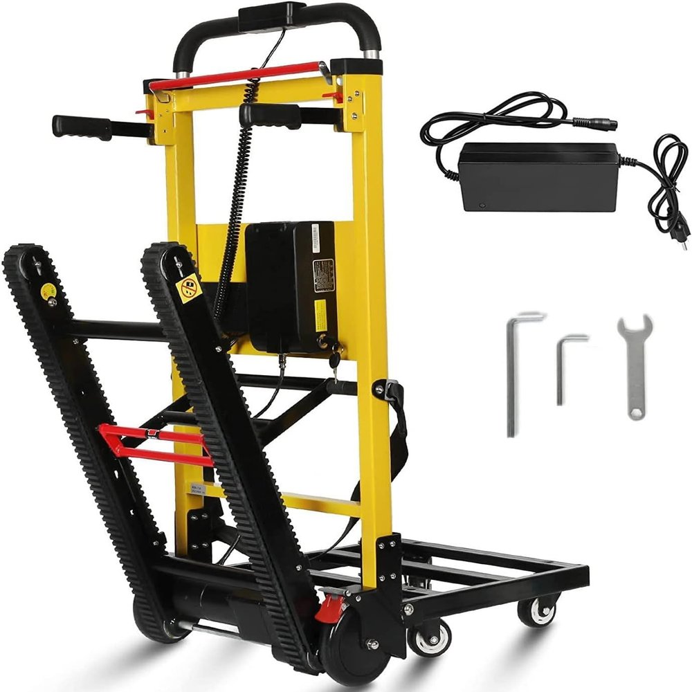 kepeiyan Electric Ladder Trolley, Maximum Capacity 441 lbs, Electric Ladder up and Down with Rubber Chains to Move Heavy Furniture Easily, Foldable, kk321