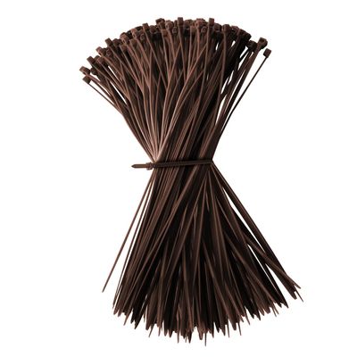 WALWAL 8 inch Cable Ties, Easy-Use Cable Management for Home, Office, and Outdoors | Strong Nylon | For Professionals, and Organizers (100 Pcs, Brown)