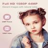 Camkory Digital Camera, FHD 1080P Camera, Compact Point and Shoot Digital Camera with 32GB Card, 16X Zoom Anti Shake Small Digital Camera for Kids Girls Boys Students, Pink view 2