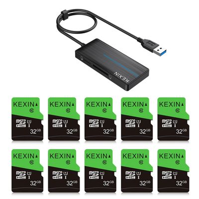 KEXIN 10 Pack 32GB Micro SD Card Memory Card + KEXIN USB Hub 3.0 USB Splitter