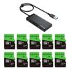KEXIN 10 Pack 32GB Micro SD Card Memory Card + KEXIN USB Hub 3.0 USB Splitter view 1