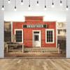 CORFOTO Western Town Backdrop Fabric 7x5ft Rustic Western Undertaker Photo Background for Western Cowboy Themed Party Decorations Wild West Birthday Photo Booth Studios Props view 2