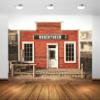 CORFOTO Western Town Backdrop Fabric 7x5ft Rustic Western Undertaker Photo Background for Western Cowboy Themed Party Decorations Wild West Birthday Photo Booth Studios Props view 3