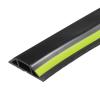 MECCANIXITY 5.9ft Floor Cord Cover PVC Cable Protector 0.55" Wx0.27 H Cable Management Black Yellow Line view 1
