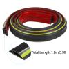 MECCANIXITY 5.9ft Floor Cord Cover PVC Cable Protector 0.55" Wx0.27 H Cable Management Black Yellow Line view 3