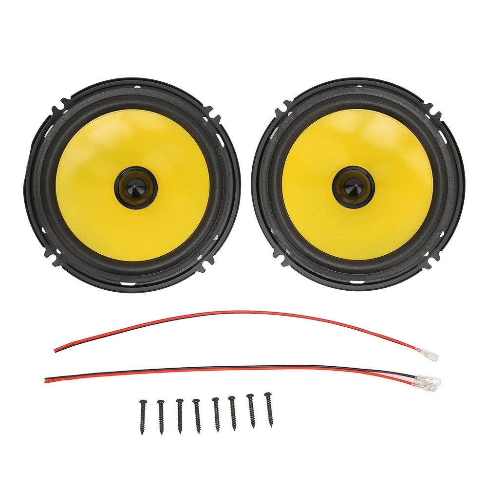 MUNEFE Car Door Speakers, Treble Bass Reduce Distortion, 2pcs 6 Inch 600W Coaxial Speaker iversal for Truck