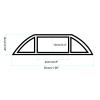 MECCANIXITY 3.9ft Floor Cord Cover PVC Cable Protector 0.8"W x 0.4"H Cable Management Grey view 2