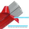 MECCANIXITY 3.9ft Floor Cord Cover PVC Cable Protector 0.8"W x 0.4"H Cable Management Grey view 4