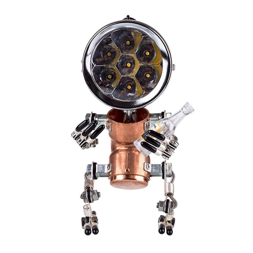 3D Metal Robotics Lamp Model Bowed Head No.5