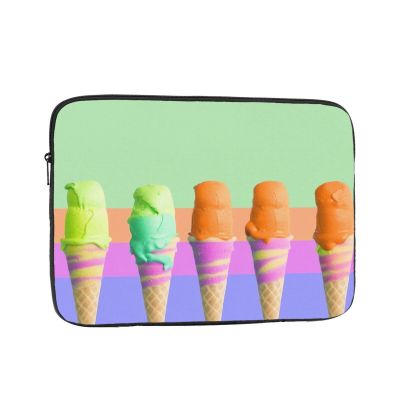 12 inch Laptop Sleeve Bag Ice cream rainbow gradient Laptop Bag Shockproof Computer Carrying Cover Slim Briefcase Handbag