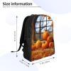 JHLMN Backpack Pumpkin Maple Leaves Travel Casual Laptop Backpack Waterproof Hiking Daypack For Men Women view 2