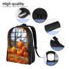 JHLMN Backpack Pumpkin Maple Leaves Travel Casual Laptop Backpack Waterproof Hiking Daypack For Men Women view 3