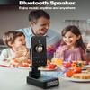Birthday Gifts for Men Women,Cell Phone Stand with Wireless Bluetooth Speaker,Wireless Phone Charger Stand Alarm Clock for iPhone,Holiday Gifts for Men Women Dad Mom Husband Teen Cool Tech Gadgets view 4