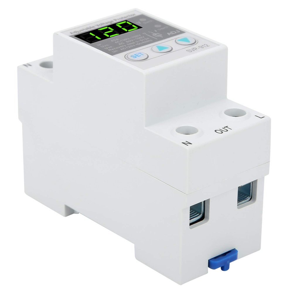 Yctze 120VAC Adjustable SelfRecovery Under Voltage Automatic Reset Switch for Electrical Management and (40A)