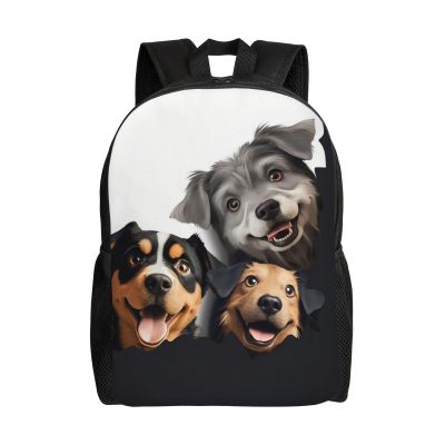 JHLMN Backpack Funny Puppy Dogs Travel Casual Laptop Backpack Waterproof Hiking Daypack For Men Women
