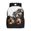 JHLMN Backpack Funny Puppy Dogs Travel Casual Laptop Backpack Waterproof Hiking Daypack For Men Women view 1