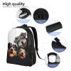 JHLMN Backpack Funny Puppy Dogs Travel Casual Laptop Backpack Waterproof Hiking Daypack For Men Women view 3