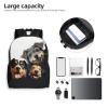 JHLMN Backpack Funny Puppy Dogs Travel Casual Laptop Backpack Waterproof Hiking Daypack For Men Women view 4
