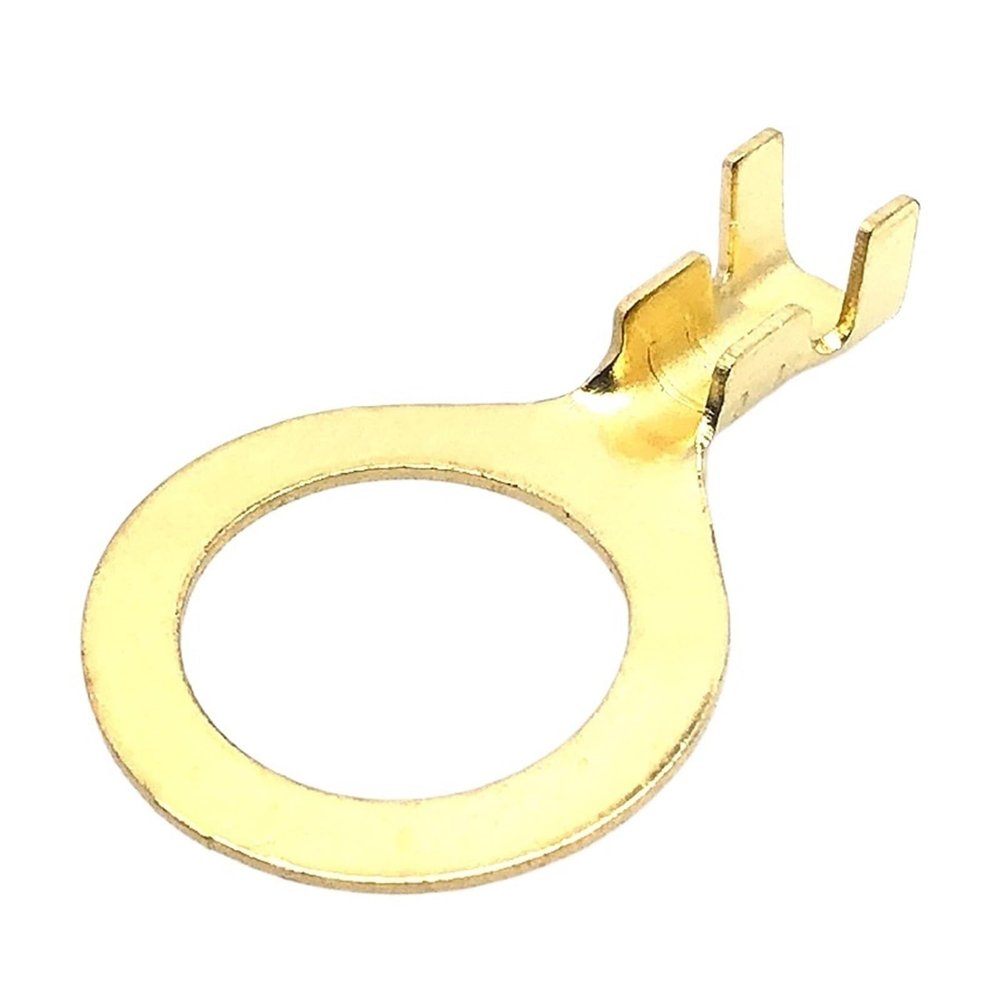 20/50/100 Pcs Auto Car Splices Wire Ring Round Terminal Crimping Loose Pins Terminals Tab Copper Opening Nose End(Color:12B,Size:100 Pcs)