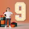 4FT Plastic Marquee Numbers 9 - Light up Numbers Are Made from Corrugated Plastic Board - Quick Assembly Without Tools, Disassembled Components Can Be Used for Photo Wall Decoration, Yard Sale Signs view 1