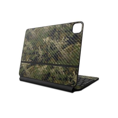 Carbon Fiber Skin Compatible with Apple Magic Keyboard for iPad Air 11-inch (M2) 2024 - Viper Woodland - Premium 3M Vinyl Protective Decal Cover - Easy to Apply | Crafted in The USA by MightySkins