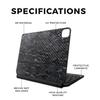 Carbon Fiber Skin Compatible with Apple Magic Keyboard for iPad Air 11-inch (M2) 2024 - Onyx Marble - Premium 3M Vinyl Protective Wrap Decal Cover - Easy to Apply | Crafted in The USA by MightySkins view 2