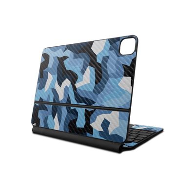 Carbon Fiber Skin Compatible with Apple Magic Keyboard for iPad Air 11-inch (M2) 2024 - Sky Camouflage - Premium 3M Vinyl Protective Decal Cover - Easy to Apply | Crafted in The USA by MightySkins