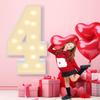 4FT Plastic Marquee Numbers 4 - Light up Numbers Are Made from Corrugated Plastic Board - Quick Assembly Without Tools, Disassembled Components Can Be Used for Photo Wall Decoration, Yard Sale Signs view 1
