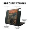 Carbon Fiber Skin Compatible with Apple Magic Keyboard for iPad Air 11-inch (M2) 2024 - The Scream - Premium 3M Vinyl Protective Wrap Decal Cover - Easy to Apply | Crafted in The USA by MightySkins view 2