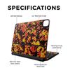 Carbon Fiber Skin Compatible with Apple Magic Keyboard for iPad Air 11-inch (M2) 2024 - Warm Modern Camo - Premium 3M Vinyl Protective Decal Cover - Easy to Apply | Crafted in The USA by MightySkins view 2