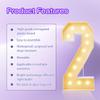 4FT Plastic Marquee Numbers 2 - Light up Numbers Are Made from Corrugated Plastic Board - Quick Assembly Without Tools, Disassembled Components Can Be Used for Photo Wall Decoration, Yard Sale Signs view 2