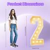 4FT Plastic Marquee Numbers 2 - Light up Numbers Are Made from Corrugated Plastic Board - Quick Assembly Without Tools, Disassembled Components Can Be Used for Photo Wall Decoration, Yard Sale Signs view 3
