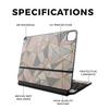 Carbon Fiber Skin Compatible with Apple Magic Keyboard for iPad Air 11-inch (M2) 2024 - Rose Gold Polygon - Premium 3M Vinyl Protective Decal Cover - Easy to Apply | Crafted in The USA by MightySkins view 2