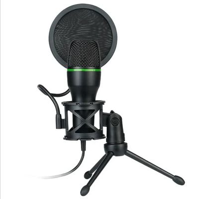 DirectNine Basics Professional USB Condenser Microphone for PC Laptop Streaming Video Podcasts, Black