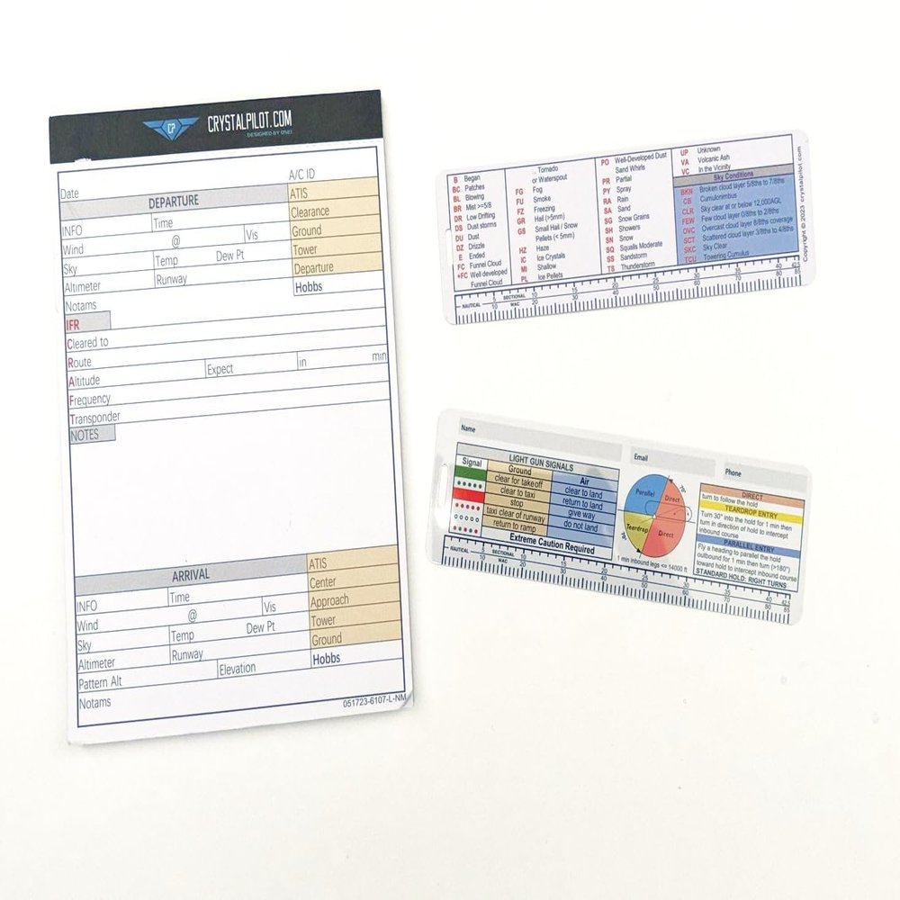 Aviation Pilot's Essential Bundle: METAR & VFR-IFR Cheat Sheets with 2 Organized Notepads - A5 Size (50 Sheets)