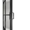 30 in. x 84 in. 3/4 Lites Frosted Glass Black Steel Frame Interior Barn Door with Sliding Hardware Kit and Door Handle view 2
