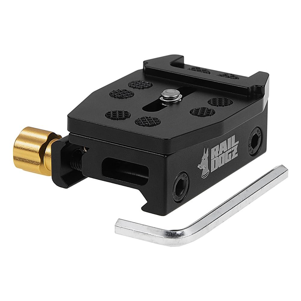 Fotodiox Rail DOGZ Low Profile Rail Mount for Small Cameras - All Metal Mount Compatible with Picatinny 1913 Rail Integration System