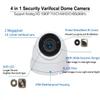 1stPV 2MP 4in1 (TVI, AHD, CVI, CVBS) 2.8-12mm Indoor Outdoor HD Dome Camera DWDR OSD menu for CCTV DVR Home Office Surveillance Security White view 2