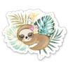 Cute Sloth Sleeping Stickers - 2 Pack - Waterproof Vinyl for Car, Phone, Water Bottle, Laptop - Chillin Cute Sloth Decals (2-Pack) view 1