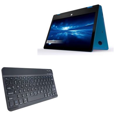 BoxWave Keyboard Compatible with Gateway GT11 Touchscreen 2-in-1 Laptop (11.6 in) - SlimKeys Bluetooth Keyboard, Portable Thin with Chiclet-Style Keys - Jet Black