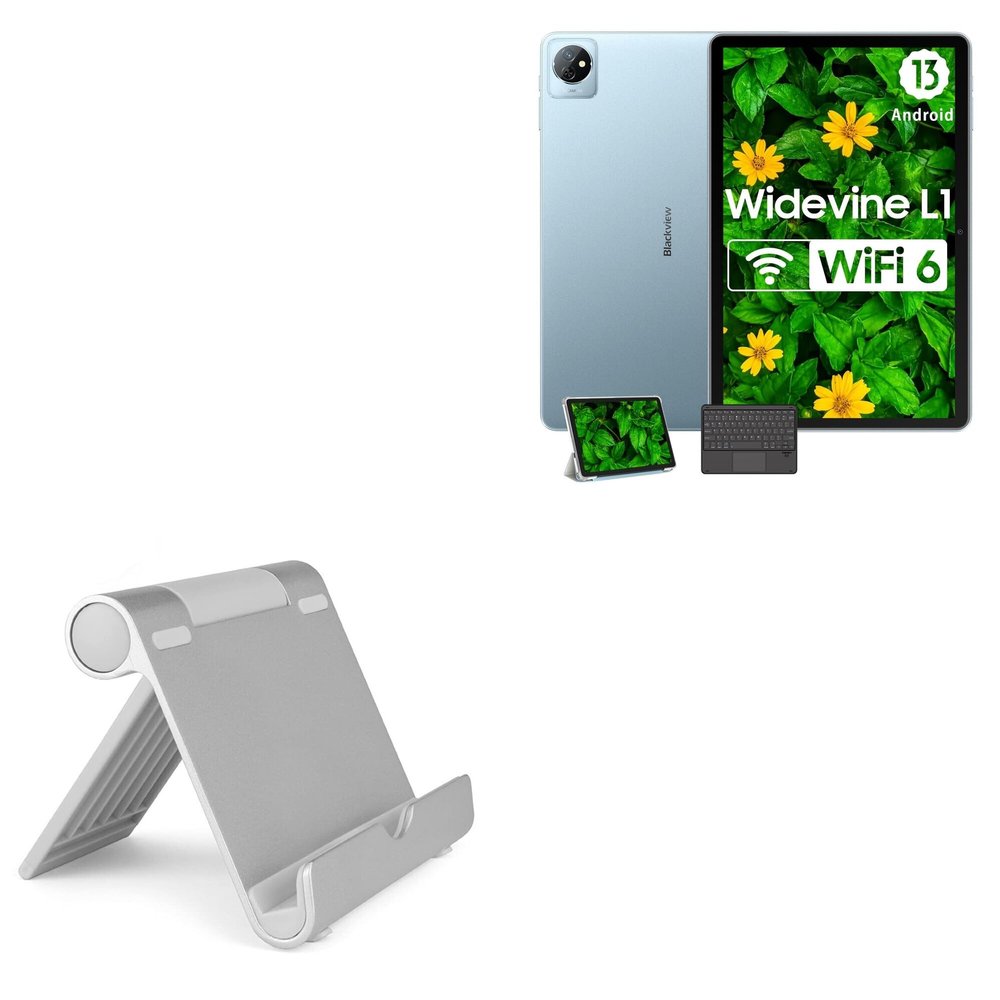 BoxWave Stand and Mount Compatible with Blackview Tab 30 WiFi Android 13 Tablet (10 in) - VersaView Aluminum Stand, Portable, Multi Angle Viewing Sturdy