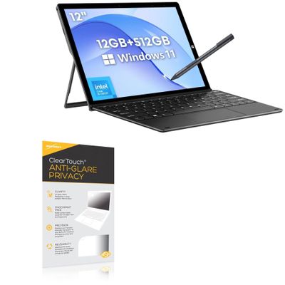 BoxWave Screen Protector Compatible with Chuwi UBook X 2-in-1 Laptop (12 in) - ClearTouch Anti-Glare Privacy (2-Pack), Privacy Screen Protector Flexible Film Anti-Glare