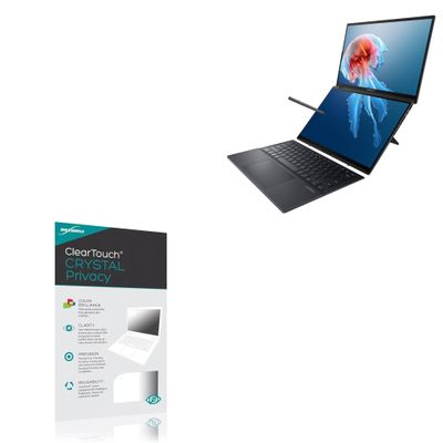 BoxWave Screen Protector Compatible with ASUS Zenbook Duo UX8406MA-DS76T - ClearTouch Crystal Privacy (2-Pack), Privacy Screen Protector Flexible Film Clear