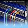 Cable Matters 1U 19-Inch 24-Port 10Gbps Cat6A Ethernet Patch Panel with Inline Keystone and Cable Management Bar, Rackmount or Wall Mount RJ45 Patch Panel view 2