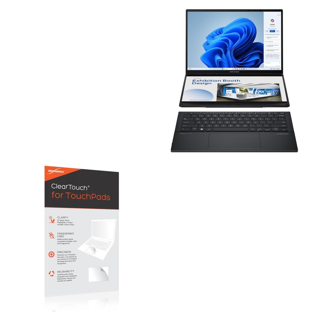 BoxWave Touchpad Protector Compatible with ASUS Zenbook Duo UX8406MA-PS99T - ClearTouch for Touchpad (2-Pack), Pad Protector Shield Cover Film Skin