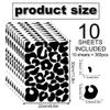 360 PCS Matte Black Leopard Print Wall Decals, 10 Sheets Peel & Stick Removable Vinyl Stickers, Mixed Sizes 0.62.6 in Leopard Spots for Bedroom, Living Room, Dorm & Aesthetic Home Decor view 2